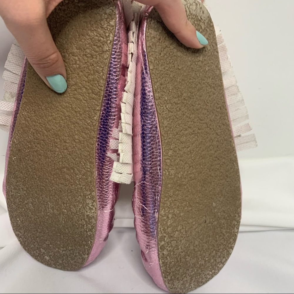 Jcrew pink metalic moccasin slippers - Picture 10 of 14